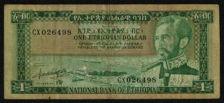 Ethiopia (p25a) 1 Dollar Nd (1966) F,