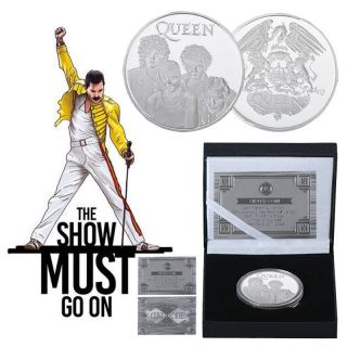 Wr Freddie Mercury Queen Rock & Pop Silver Coin Music Fans Gift