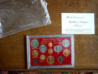 12 Great Britain - - Complete Decimal Issue Of Last Type Coin - Hard Plastic Display