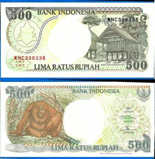 Indonesia 500 Rupiah 1992 Unc Animal Prefix Wnc