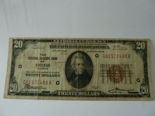$20 Dollar National Currency Bill