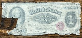 1886 $1 Dollar Silver Certificate " Martha Note " Small Red Seal Fr - 216