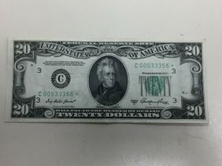 Series 1950a $20 Twenty Dollar Green Seal Federal Reserve Star Note