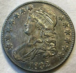 1832 Silver Capped Bust Half Dollar 50c Xf/au Rare Early Half $1 W/ Sharp Patina