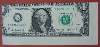 2013 One Dollar Bill Miscut Error