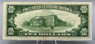 1934 - A $10 BILL FEDERAL RESERVE NOTE FRN US BANKNOTE PAPER CURRENCY MONEY CRISP 2