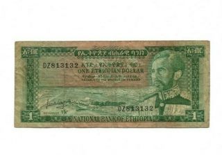 Bank Of Ethiopia 1 Dollar 1966 Vg