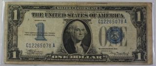 Series Of 1934 $1 One Dollar Silver Certificate Note Vg - F Old Us Currency
