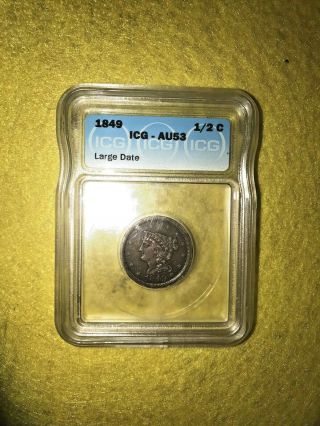 1849 1/2 Cent Au - 53
