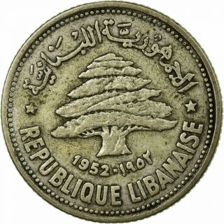 [ 687913] Coin,  Lebanon,  50 Piastres,  1952,  Utrecht,  Ef (40 - 45),  Silver,  Km:17