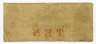 1853 $10 The Exchange Bank of Columbia,  SOUTH CAROLINA Note 2