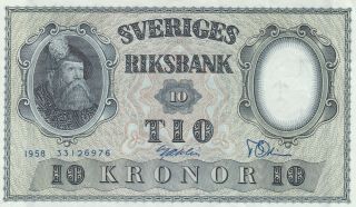 Sweden 10 Kronor 1958 - Sveriges Riksbank