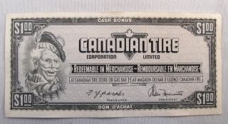 Vintage Canadian Tire Money 1$ Note Fn8296652