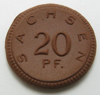 Germany (saxony) 20 Pfennig 1920 - Porcelain - Xf - 1955