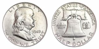 1949 - D Franklin Half Dollar Brilliant Uncirculated - Bu