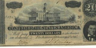$20 (crispy) " Confederate " 1800 