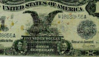 $1 " 1899 " (black Eagle) " Silver Certificate $1 " 1899 " (black Eagle) 1899 Rare