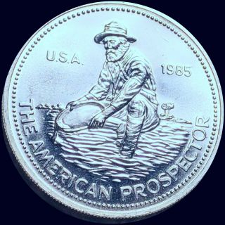 American Prospector Shine Bullion Coin.  999 Silver Round High Ms Coin