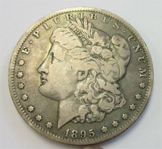 1895 - O Morgan Silver Dollar Semi - Key Date Full Date