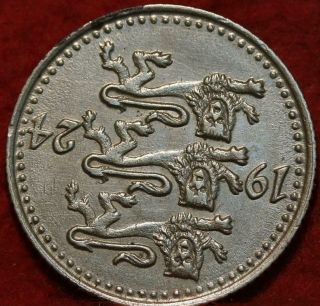 1924 Estonia 1 Mark Foreign Coin