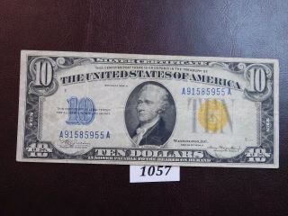 1934 A $10 North Africa Silver Certificate Note (1057)