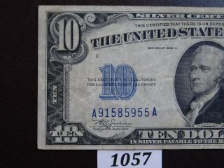 1934 A $10 North Africa Silver Certificate Note (1057) 2