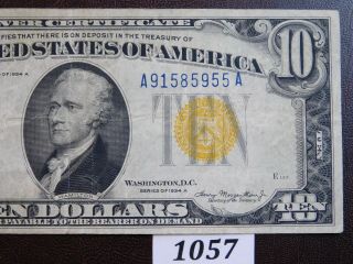 1934 A $10 North Africa Silver Certificate Note (1057) 3