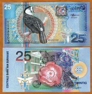 Suriname / Surinam 25 Gulden,  2000,  P - 148,  Unc Colorful