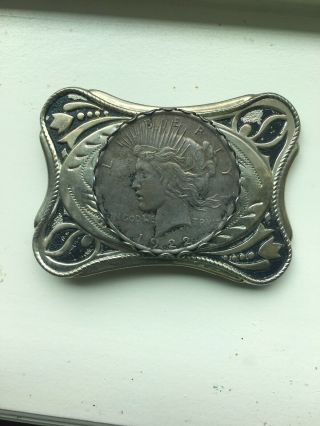 1922 Liberty Peace Silver Dollar Us Coin Belt Buckle