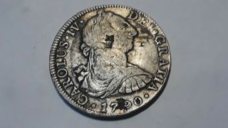 1790 8 Reales Spanish Silver Few Chopmarks