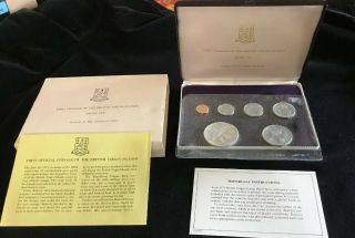 1973 First Coinage Of The British Virgin Islands Proof Set With