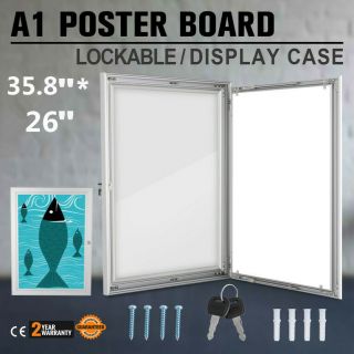 A1 Outdoor Lockable Display Case Box Poster Menu Holder Notice Board