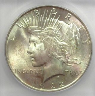 1922 Peace Silver Dollar Icg Ms66 Valued At $500