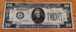 1934 Federal Reserve Note $20 Bill - Scans 4038a