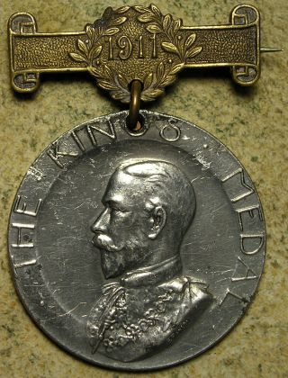 Great Britain: 1911 King George V London Schools Punctual Attendance Medal