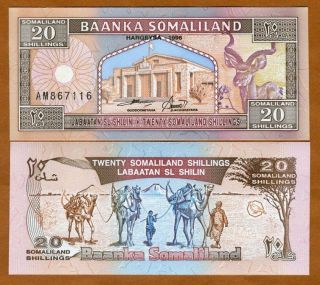Somaliland,  20 Shillings,  1996,  P - 3,  Unc