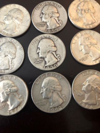 Roll Of 40 $10 Face Value 90 Silver Washington Quarters