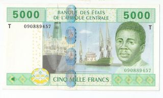 Central African States,  Congo 5000 Francs 2002 T Aunc