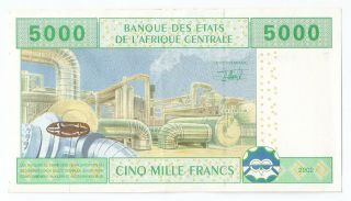 Central African States,  CONGO 5000 francs 2002 T aUNC 2