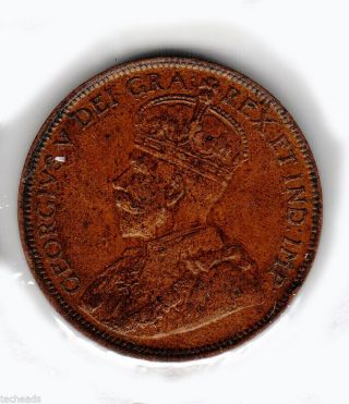 Canada 1917 - 1 Cent (large) King George - Circulated - Xf