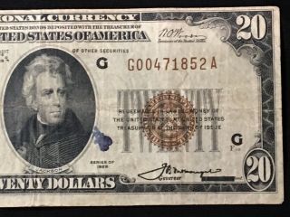 1929 $20 BILL NATIONAL CURRENCY FEDERAL RESERVE BANK OF Chicago Illinois 2