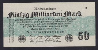 Germany 50000 M.  Mark 1923 Au P.  125 Banknote,  Uncirculated