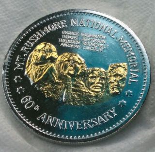 Mt.  Rushmore National Memorial 60 Anniverssary 1925 - 1985 Double Eagle.  Medal