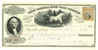 First National Bank West Winfield.  York.  Check