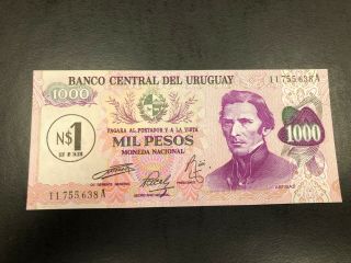 Uruguay 1000 Cinco Mil Pesos Uncirculated Banknote 638 - Note