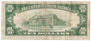 1929 First National Bank of Baltimore Currency $10 Ten Dollar Bill F - 1801 - 2 R29 2