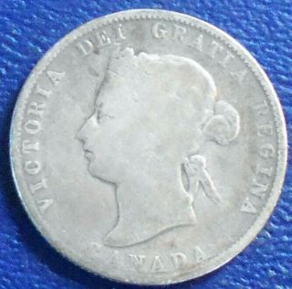 . 925 Sterling Silver 1872 H Canada 25 Cents Km 5 Victoria Heaton 809