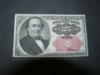 1874 Us 25 Cent Fractional Currency Fr 1309 V/f Crisp