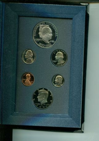 1990 S United States 6 Coin Eisenhower Prestige Set Box No 4718m