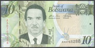 Botswana - 10 Pula 2009 Banknote Note - P 30a P30a - Unc